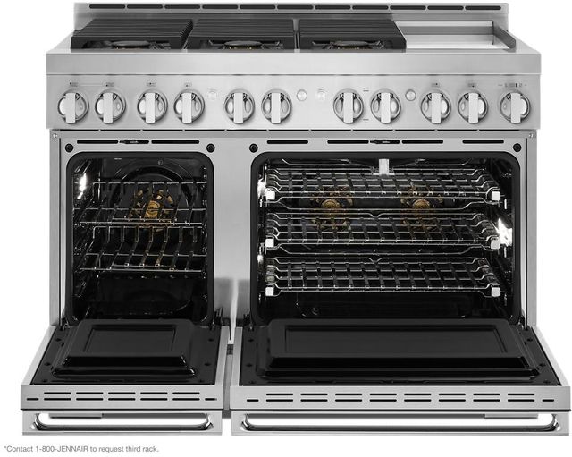 JennAir® Noir™ 48" Stainless Steel Pro Style Natural Gas Range-1