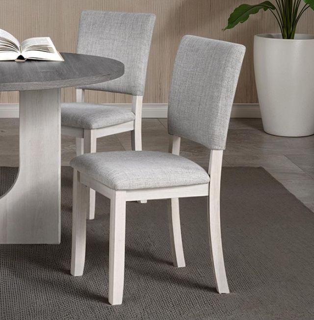 Furniture of America® Oberto 4-Piece Gray Upholstered Side Chair-1