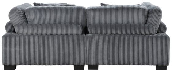 Mazin Furniture Traverse Gray Loveseat-2