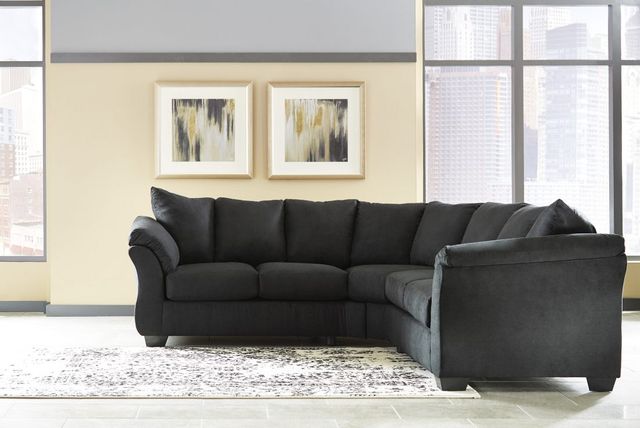Signature Design by Ashley® Darcy 2-Piece Black Sectional-1