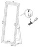 Coaster® Windrose White Standing Mirror with LED-2