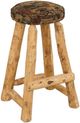 Best Craft Furniture Customizable RRP3 Round Bar Stool with Rustic Red Pine Frame-0
