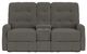 Flexsteel® Devon Coal Reclining Loveseat with Console-1