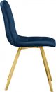 Meridian Furniture Annie Navy/Gold Velvet Dining Chair-3