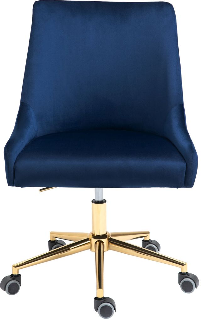 Meridian Furniture Karina Navy Velvet Office Chair-1