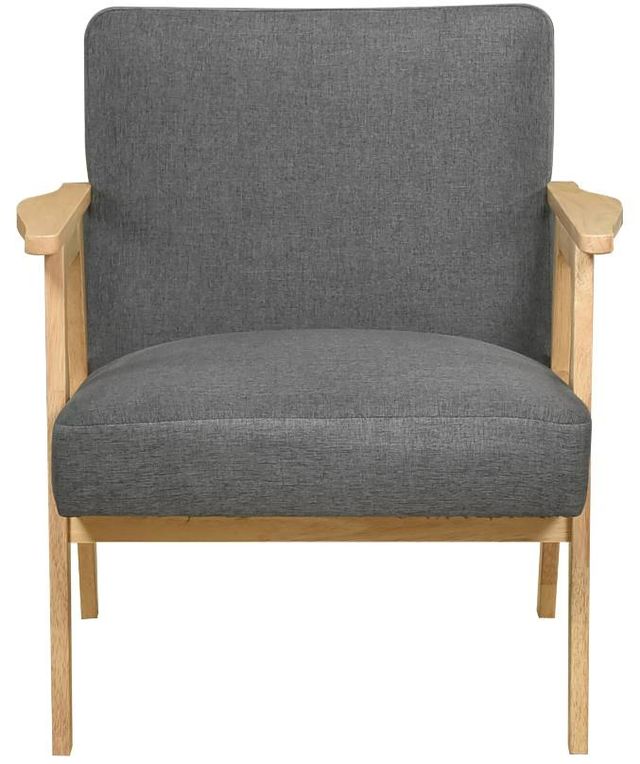 Homelegance® Omara Dark Gray/Natural Accent Chair-2