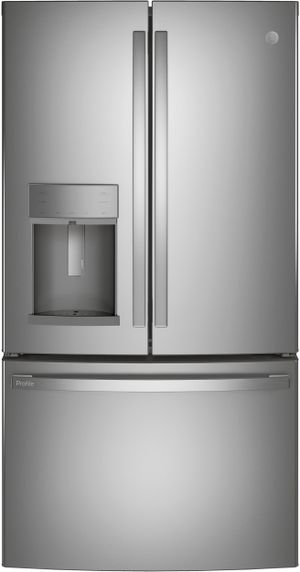 GE Profile™ 36 in. 22.1 Cu. Ft. Fingerprint Resistant Stainless Steel Counter Depth French Door Refrigerator
