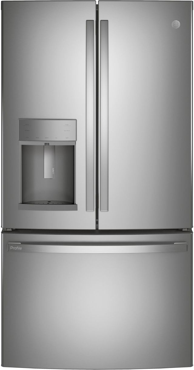 GE Profile™ 36 in. 22.1 Cu. Ft. Fingerprint Resistant Stainless Steel Counter Depth French Door Refrigerator-0