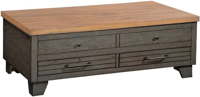 Steve Silver Co. Bear Creek Caramel Cocktail Table with Sable Base-0