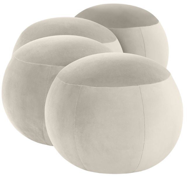 Meridian Furniture Apollo Cream 65" Velvet Upholstered Bench-3