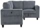 Homelegance® Walterboro 4-Piece Dark Gray L-Shape Sectional-3
