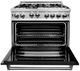 ZLINE 36" Stainless Steel/Black Matte Pro Style Gas Range-2