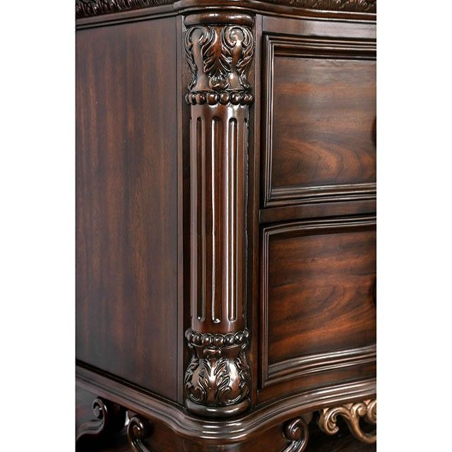 Furniture of America® Menodora Brown Cherry Cal King Panel Bed-1
