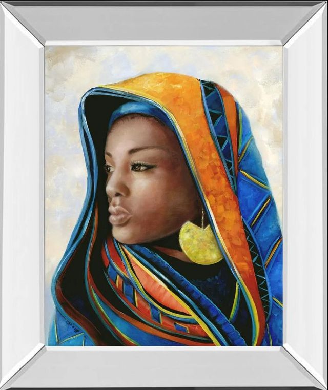 Classy Art Soulful Beauty II by Donna Brooks Mirror Framed Wall Art-0