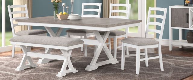 American Wholesale Furniture Brookside Gray/White Dining Side Chair-1