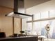 Elica Techne Series Maggiore 42" Stainless Steel Island Range Hood with Black Glass Trim-4