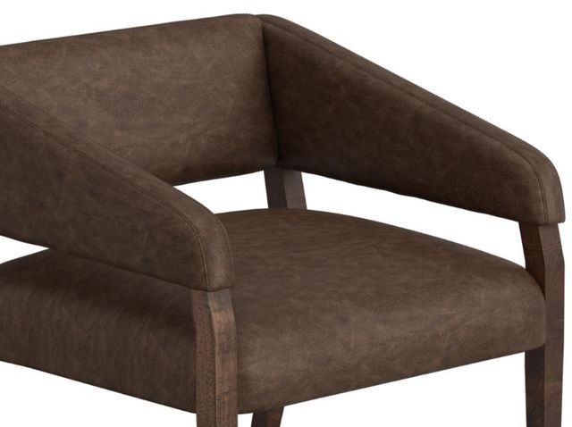 International Furniture Direct Murcia Brown/Lacquer Brown Upholstered Accent Chair-4
