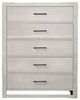 Vaughan-Bassett Lodge & Loft Soft White Oak 5-Drawer Chest-0