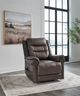 Signature Design by Ashley® Oatman Umber Power Lift Recliner-0