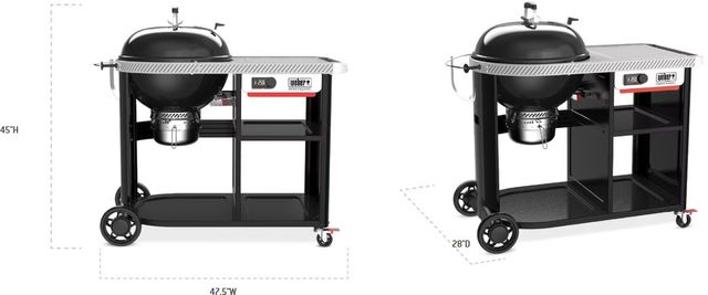 Weber® Performer™ 48" Black Premium Smart Freestanding Charcoal Grill-1