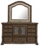 Magnussen Home® Durango Willadeene Brown Shaped Mirror-1