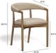 TOV Furniture Vina Light Brown/Taupe Dining Chair-2