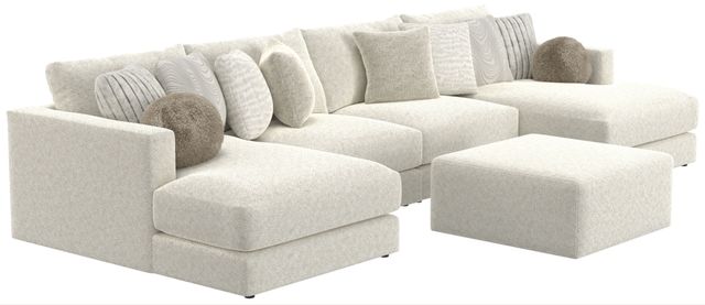 Jackson Furniture Ritzy 5-Piece Bone Sectional with Ottoman-0