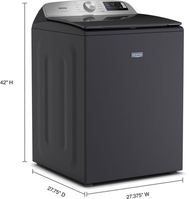 Maytag® 5.2 Cu. Ft. Midnight Steel Agitator Top Load Washer with Extra Power-4