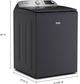 Maytag® 5.2 Cu. Ft. Midnight Steel Agitator Top Load Washer with Extra Power-4