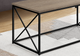 Monarch Specialties Inc. Dark Taupe 40"L Coffee Table with Black Metal Base -1