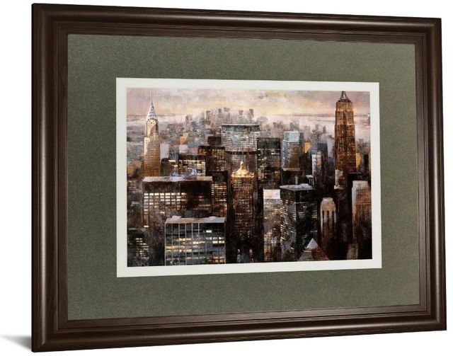 Classy Art Beige/Black Manhattan by Night by Bofarull, M. Wall Art-0