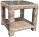 CabanaCoast® Customizable Louvre Wicker 24" Outdoor Square Side Table-1