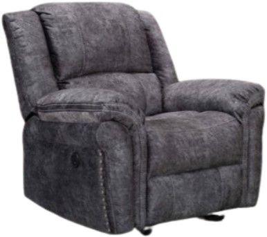 Milton Greens Stars Gray Power USB Recliner Chair with Stitching Design-0