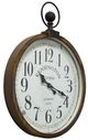 YHD Brown Kensington Station Pocket Watch Style Wall Clock-2