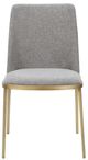 VIG Furniture Modrest Brent 2-Piece Brass/Light Gray Dining Chair Set-1
