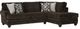 American Wholesale Furniture Neptune 2-Piece Chocolate Right-Arm Facing Sectional-0