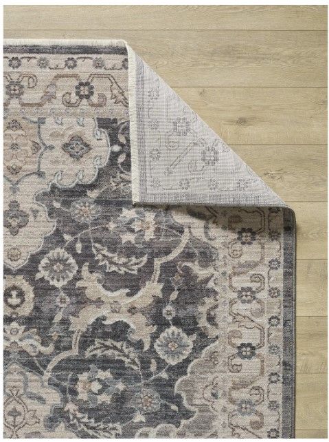 KAS Rugs Adele Grey/Ivory Sofia 5'x8' Area Rug-2