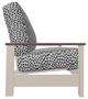 Telescope Casual Leeward Agra Classic/Desert Fabric/Polymer Outdoor Cushion Three-Seat Sofa with Boardwalk Rustic Polymer Arms-2