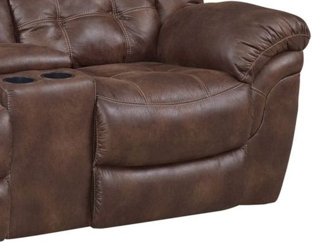 HomeStretch Frontier Espresso Manual Reclining Loveseat with Console-2