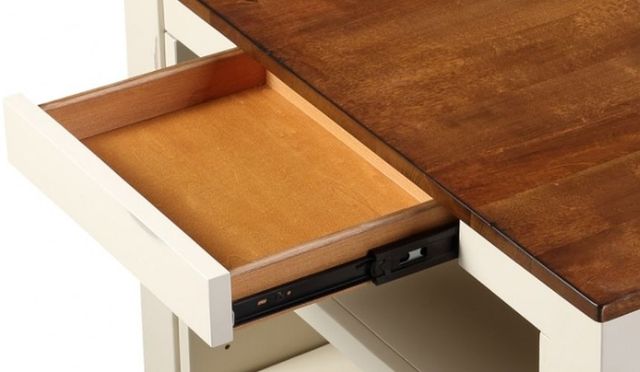 Winners Only® Woodbridge Spice Top Counter Dining Table with White Base-3