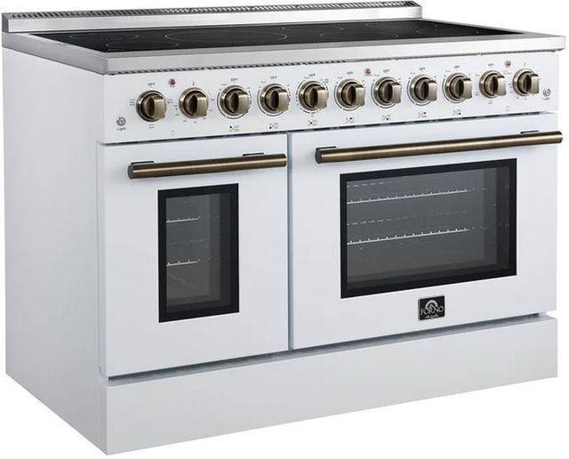 FORNO® Paolo 48" White Pro Style Electric Range -2