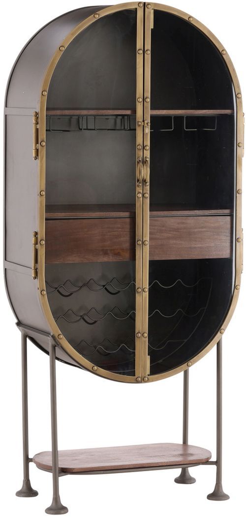 Furniture Classics Eclipse Brown/Gold Bar Cabinet-0