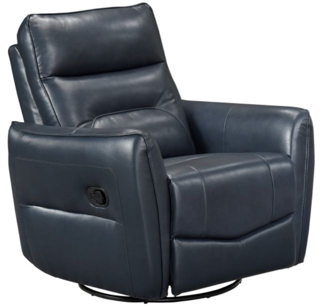 Homelegance® Thomas Dark Blue Manual Swivel Glider Reclining Chair-0
