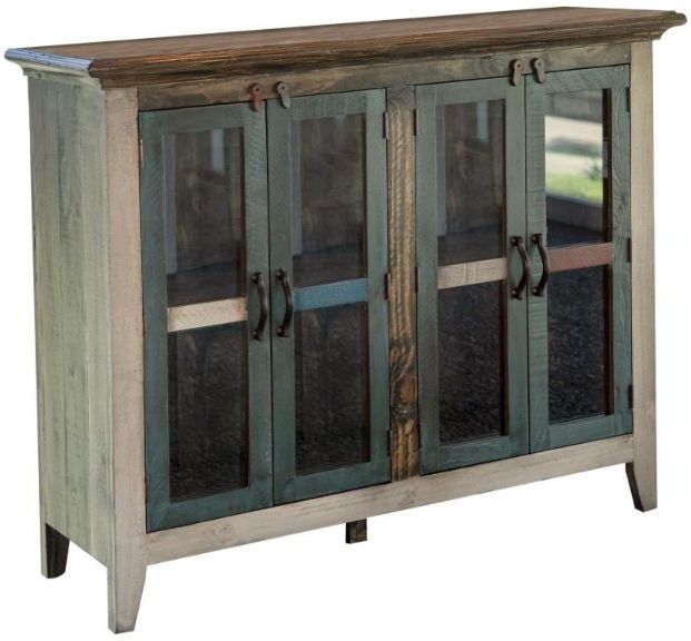 International Furniture Direct Antique Brown Console-0