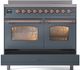 Ilve® Nostalgie II Series 40" Blue Grey Pro Style Induction Range-4