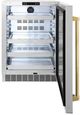 ZLINE Autograph Edition Touchstone 5.2 Cu. Ft. Stainless Steel Freestanding Beverage Center with Polished Gold Handle-1