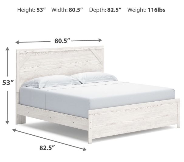 Signature Design by Ashley® Gerridan Gray/White 83" King Panel Bed-3