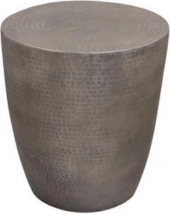 Riverside Furniture Nadene Antique Pewter Drum Side Table