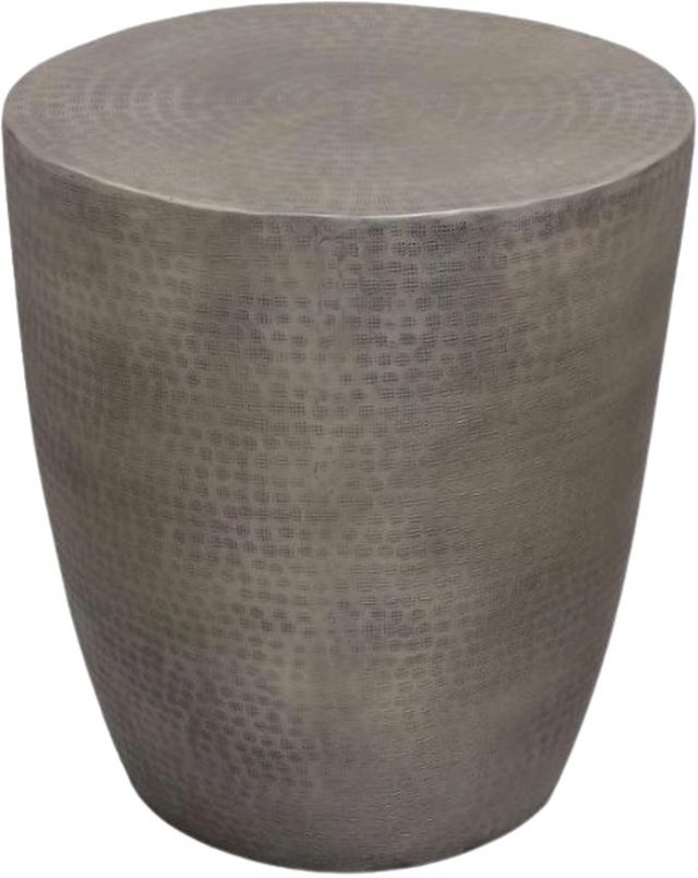 Riverside Furniture Nadene Antique Pewter Drum Side Table
