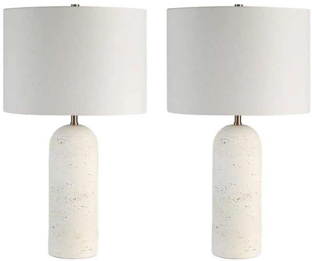 Renwil® Everren Dorato 2-Piece Off-White Table Lamp-0
